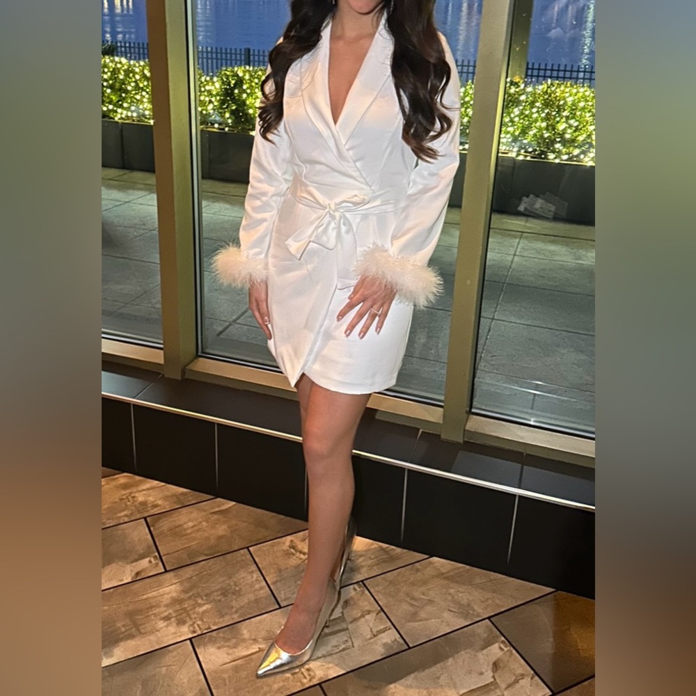 White mini dress